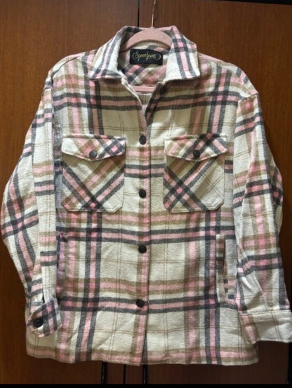 β‘SPOON JEANSβ‘ Women's Heavy & Warm Plaid Button Up Flannel Size M/L